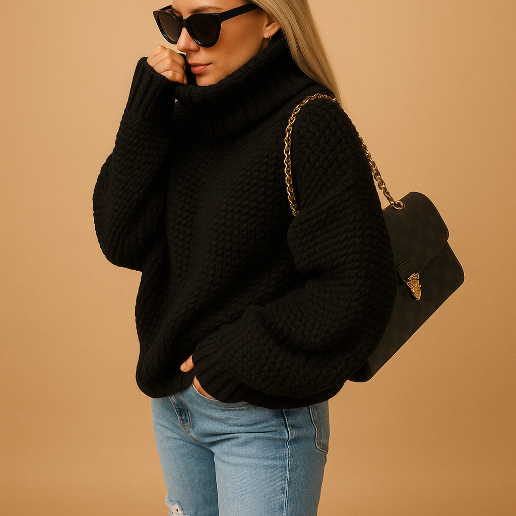 Kvinders Sweater Strikket Klassisk Stil 2