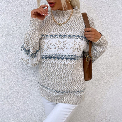 Kvinders Sweater med Snefnugmønster 3