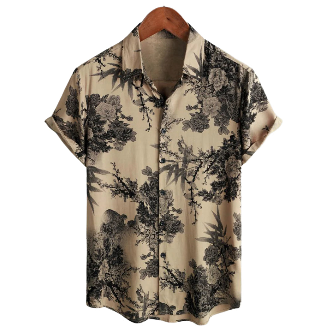 Kvinders T-shirt med Blomsterprint i Letvægtsmateriale 0