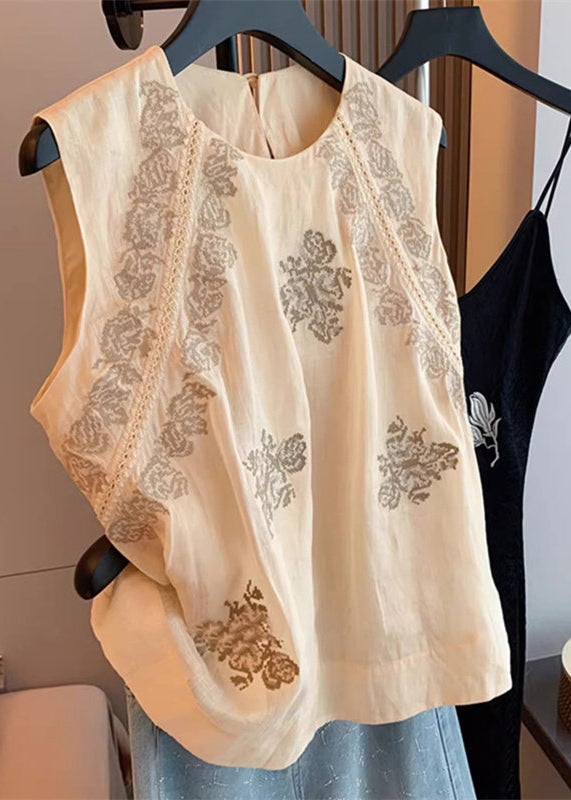 Kvinders Tank Top med O-hals og Print 2