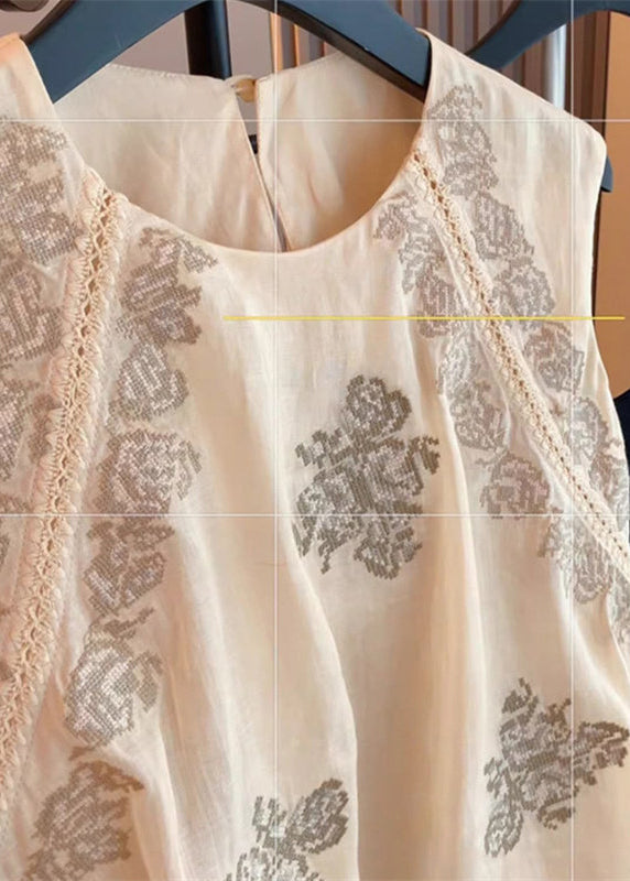 Kvinders Tank Top med O-hals og Print 3