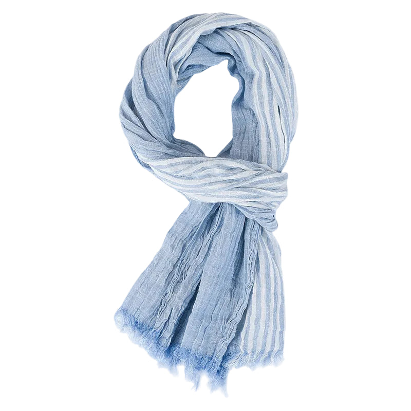 Kvinders Tørklæde Med Frynser Og Striber 0