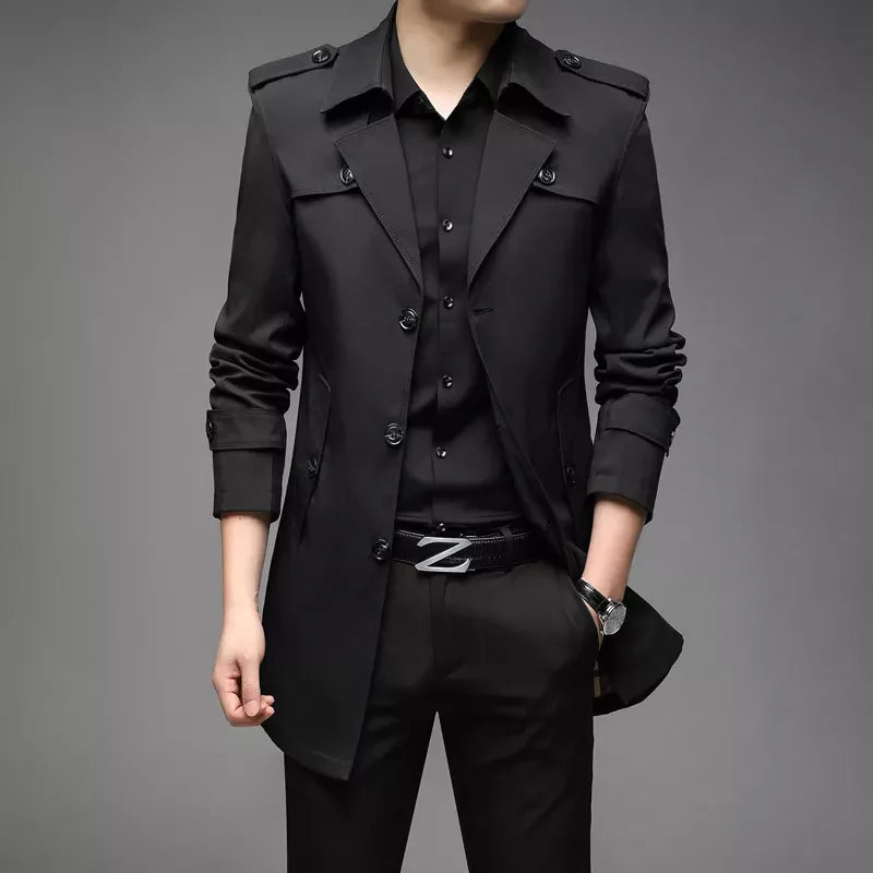 Kvinders Trench Coat Elegant Polyester 3