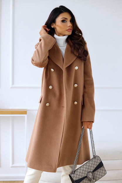 Kvinders Trenchcoat Dobbeltradet Design med Skræddersyet Talje 2