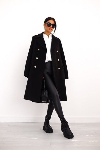 Kvinders Trenchcoat Dobbeltradet Design med Skræddersyet Talje 5