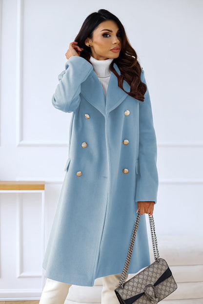 Kvinders Trenchcoat Dobbeltradet Design med Skræddersyet Talje 6