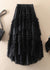 Kvinders Tulle Lagdelt Nederdel med Asymmetrisk Design 1