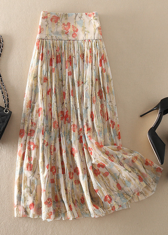 Kvinders Tulle Skirt Med Lynlås Print 1