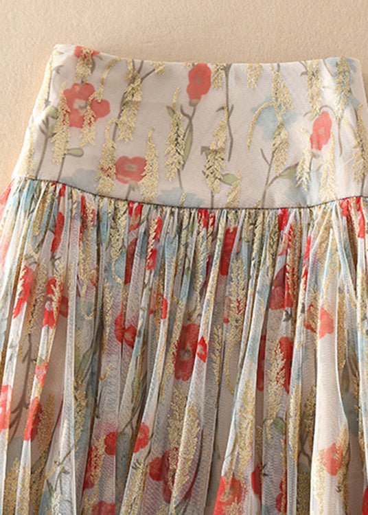Kvinders Tulle Skirt Med Lynlås Print 2