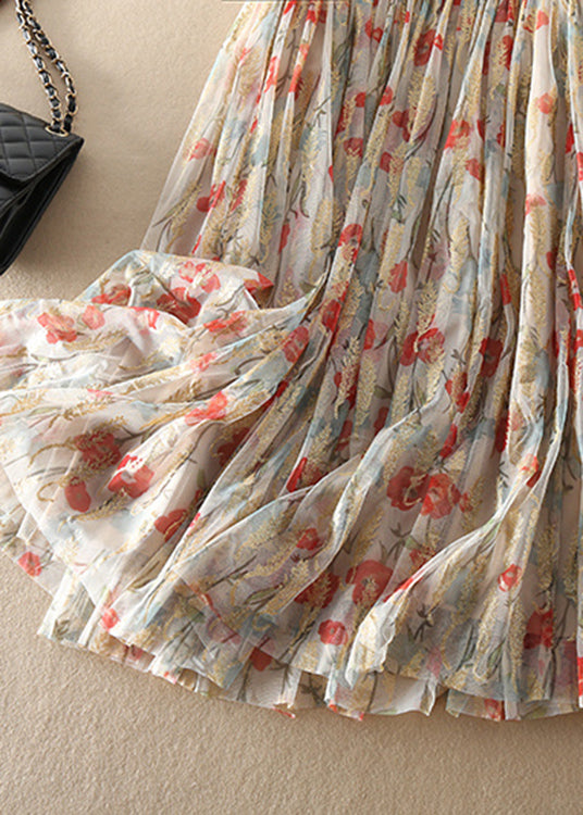 Kvinders Tulle Skirt Med Lynlås Print 3