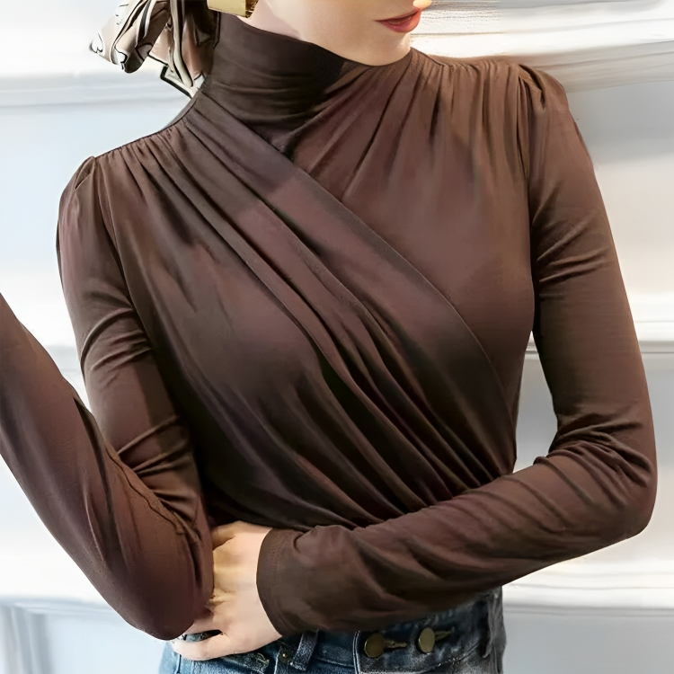 Kvinders Turtleneck Bluse i Blødt Bomuld 4