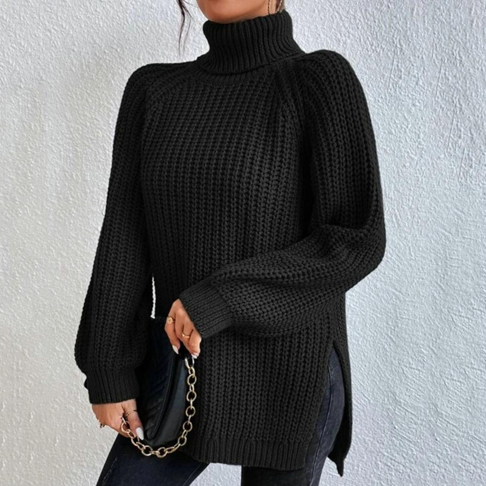 Kvinders Turtleneck Genser i Bomuldsjersey 6