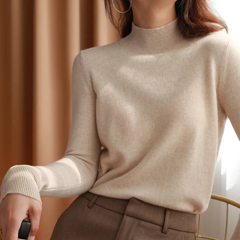 Kvinders Turtleneck Pullover Strikket Sweater til Efterår Vinter 6