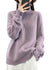 Kvinders Turtleneck Strik Sweater i Løs Pasform 0