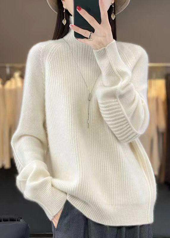 Kvinders Turtleneck Strik Sweater i Løs Pasform 2