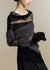 Kvinders Turtleneck Strik Sweater med Tulle Patchwork 3