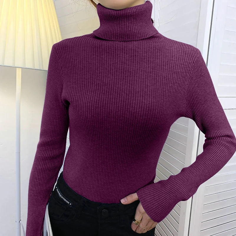 Kvinders Turtleneck Sweater Strikket Cashmere 15