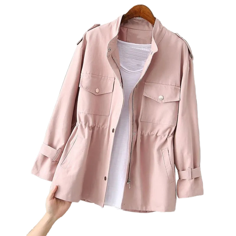 Kvinders Utility-jakke med Lynlås 0