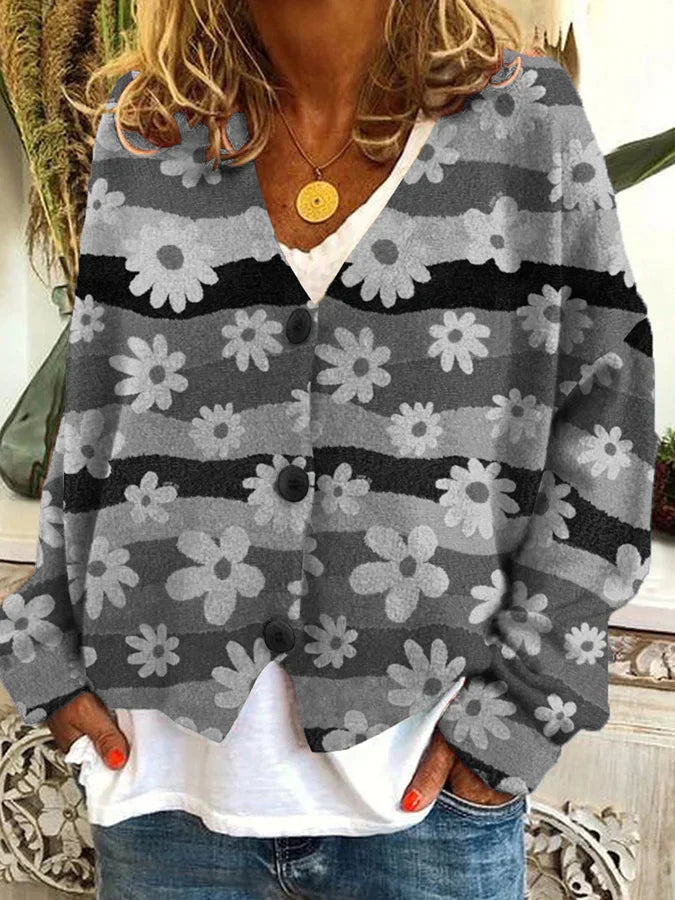 Kvinders Vintage Cardigan med Knapper 6