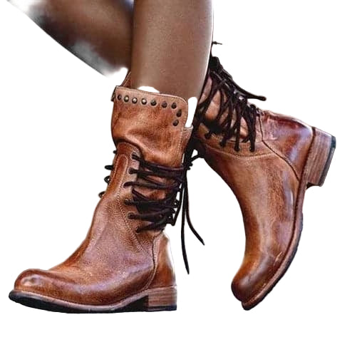 Kvinders Vintage Kalvesøvler Stilfuld 0