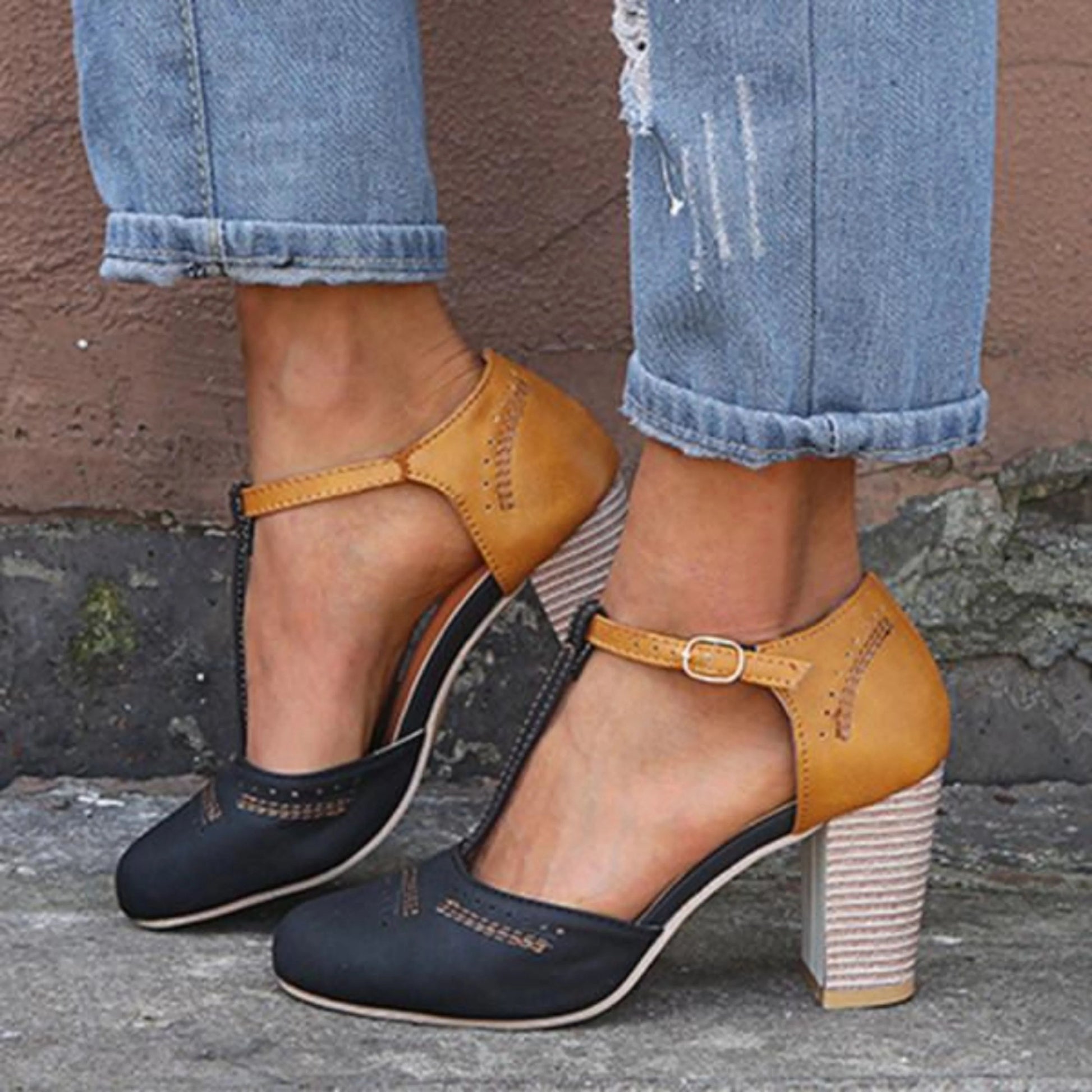Kvinders Vintage Pumps Lukket Tå 1