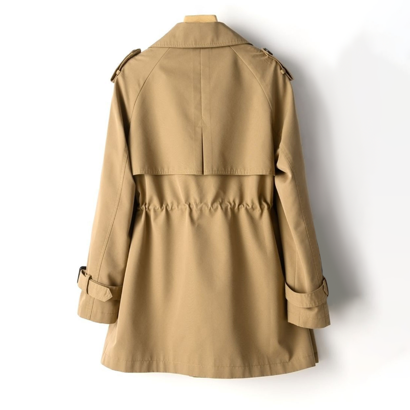 Kvinders Vintage Trench Coat Dobbeltbrystet Nylon-Blanding 2