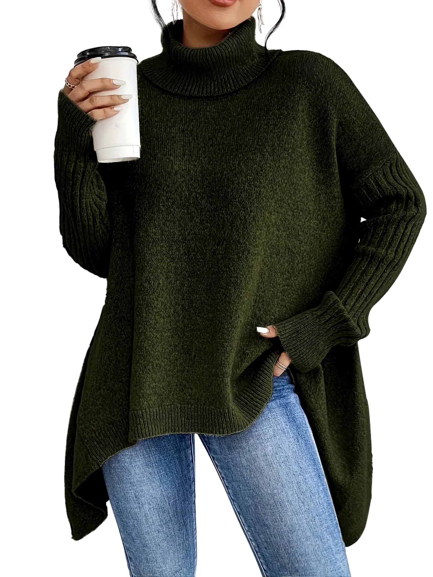 Kvinders Vinter Rullekrave Sweater 0
