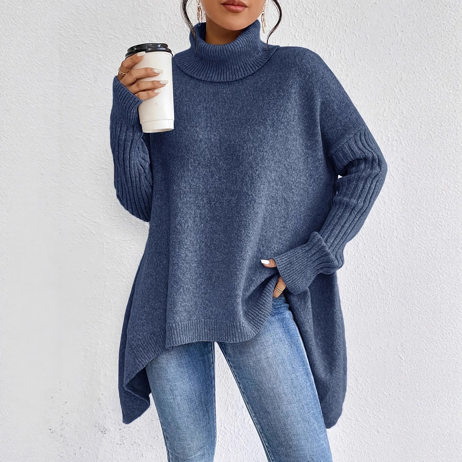Kvinders Vinter Rullekrave Sweater 1