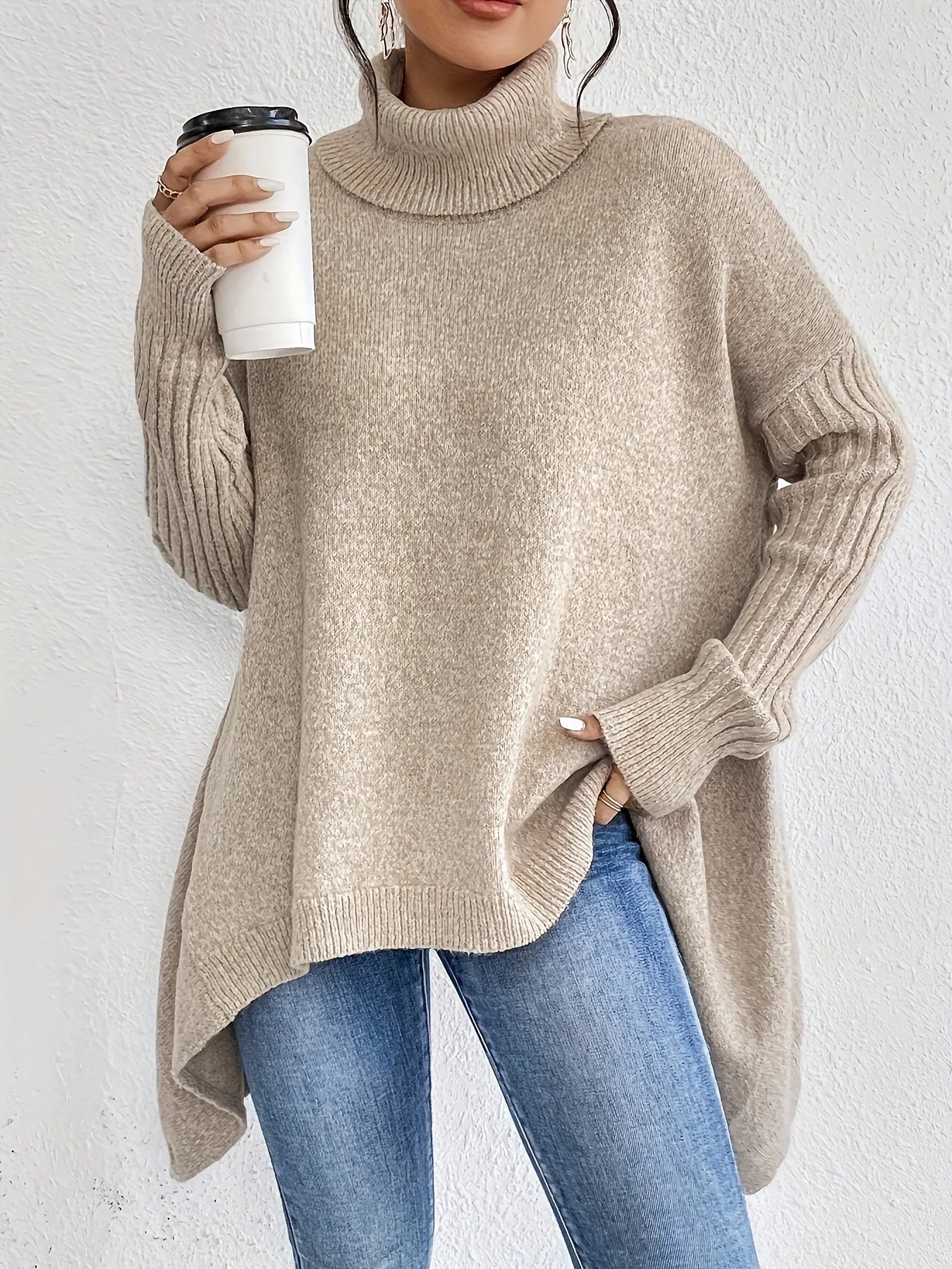 Kvinders Vinter Rullekrave Sweater 4
