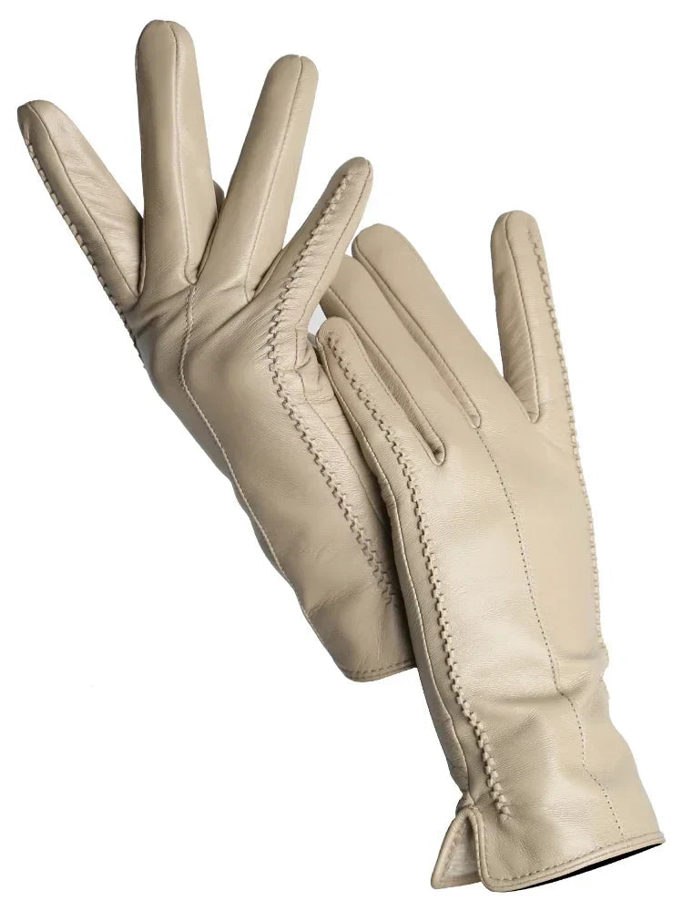 Kvinders Vinterhandsker Kunstlæder Elegant Blød Foring 9