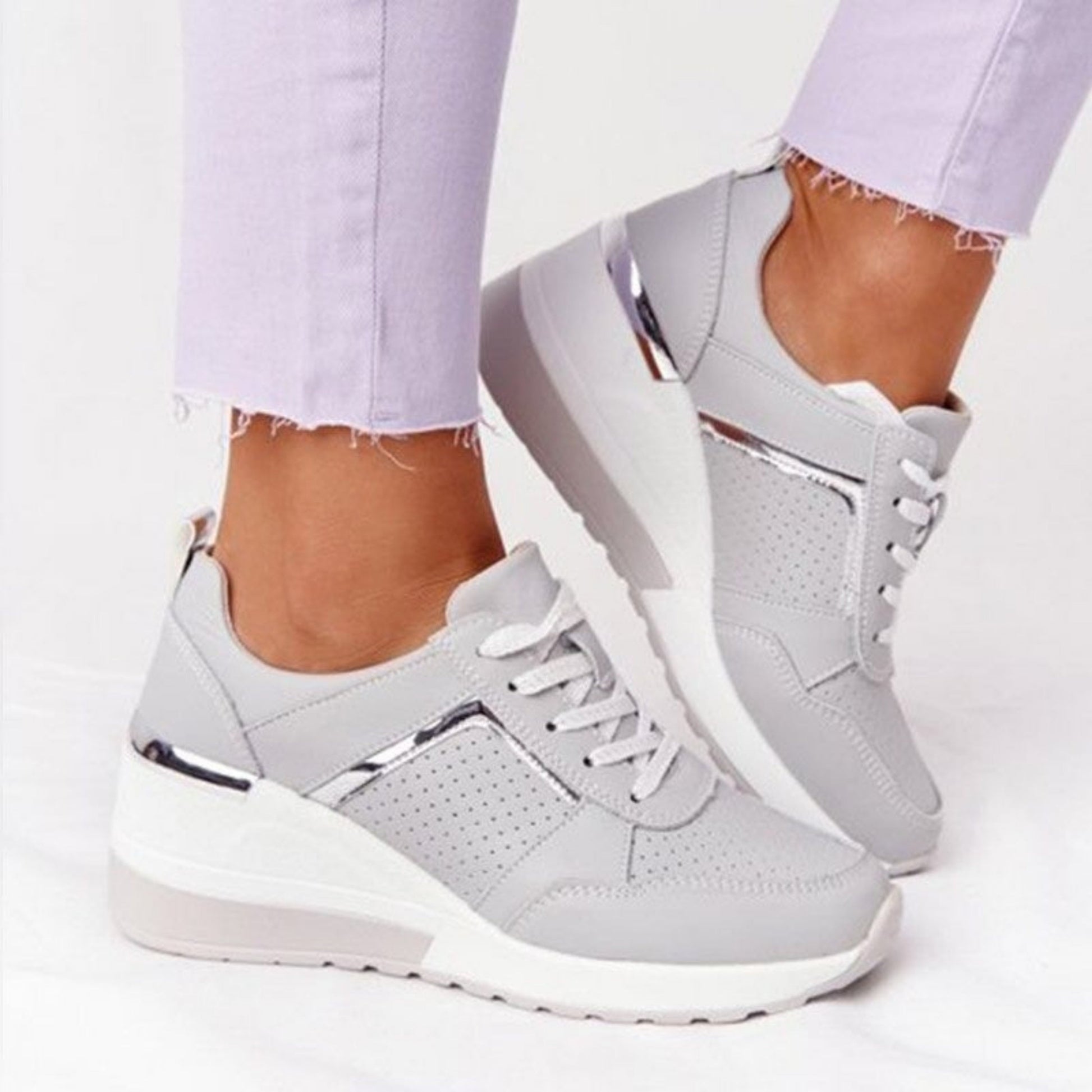 Kvinders Wedge Sneakers Komfortabel Stil 3