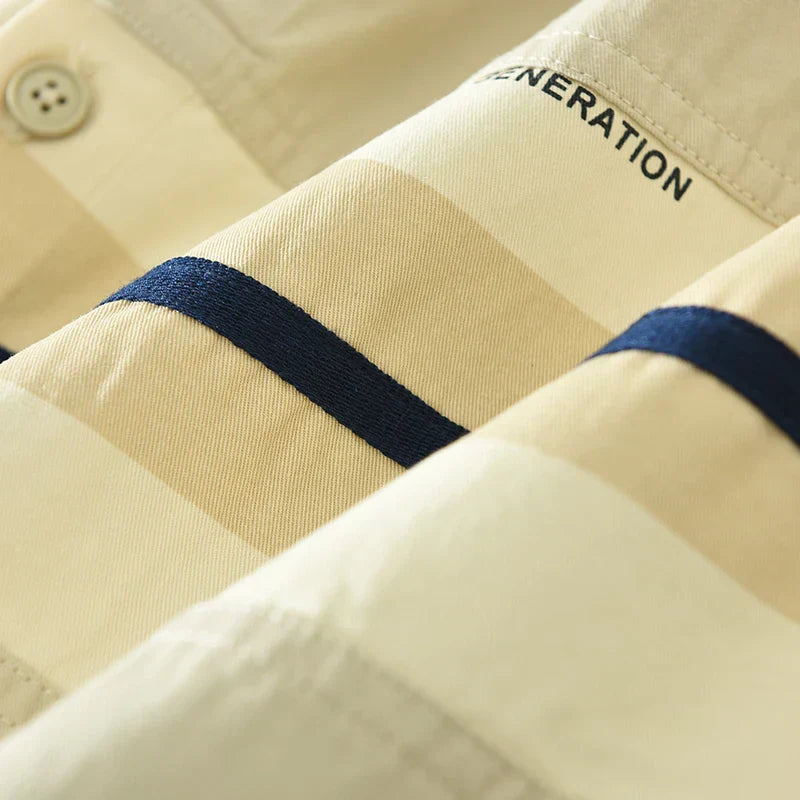 Herre Skjorter Patchwork Afslappet Bomuld