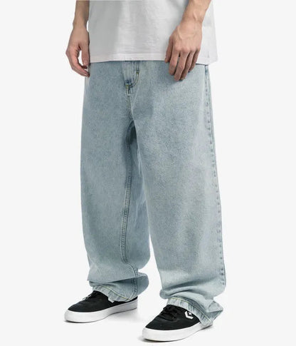 Mænds Afslappede Denimbukser Bred Ben Stil 7