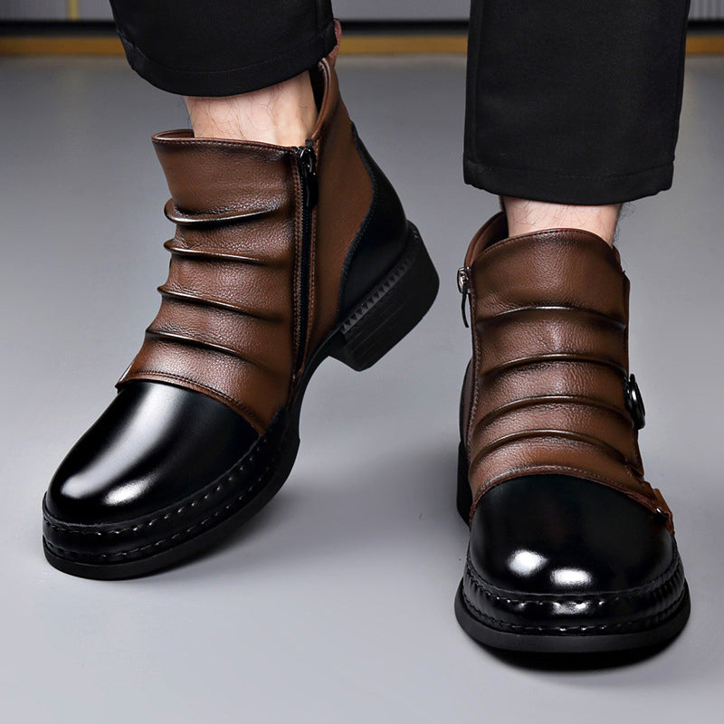 Mænds Ankelstøvler Tofarvede med Snøre 2