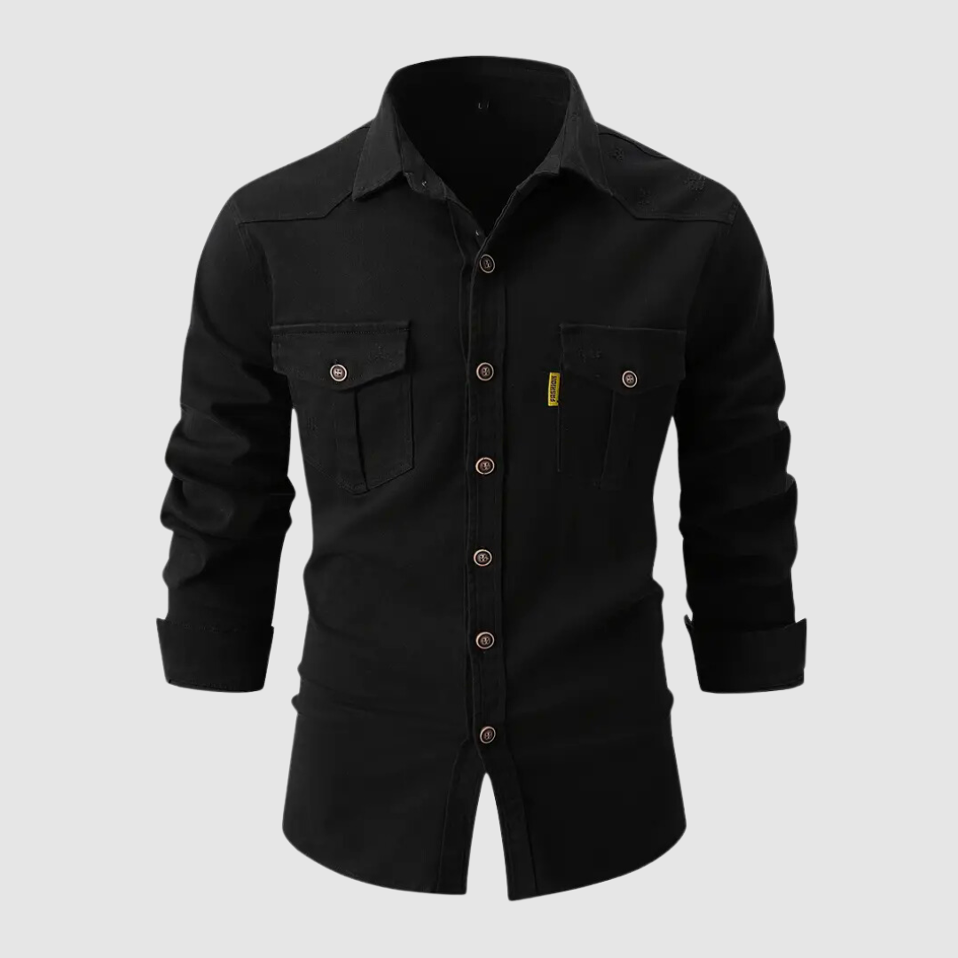 Mænds Arbejds Skjorte Casual Stil 5