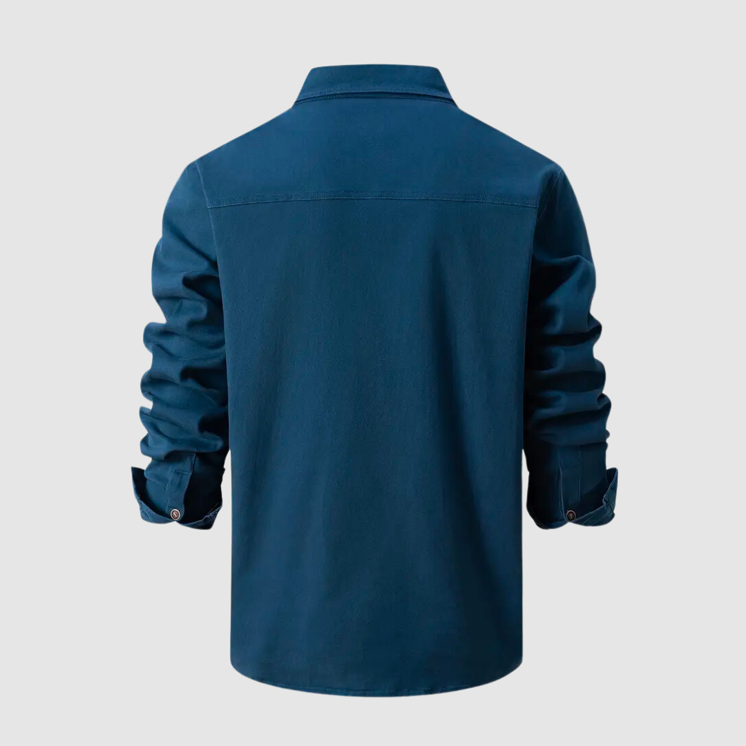 Mænds Arbejds Skjorte Casual Stil 8