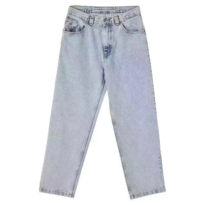 Mænds Baggy Jeans med Bred Ben Denim Komfortabel Pasform 11