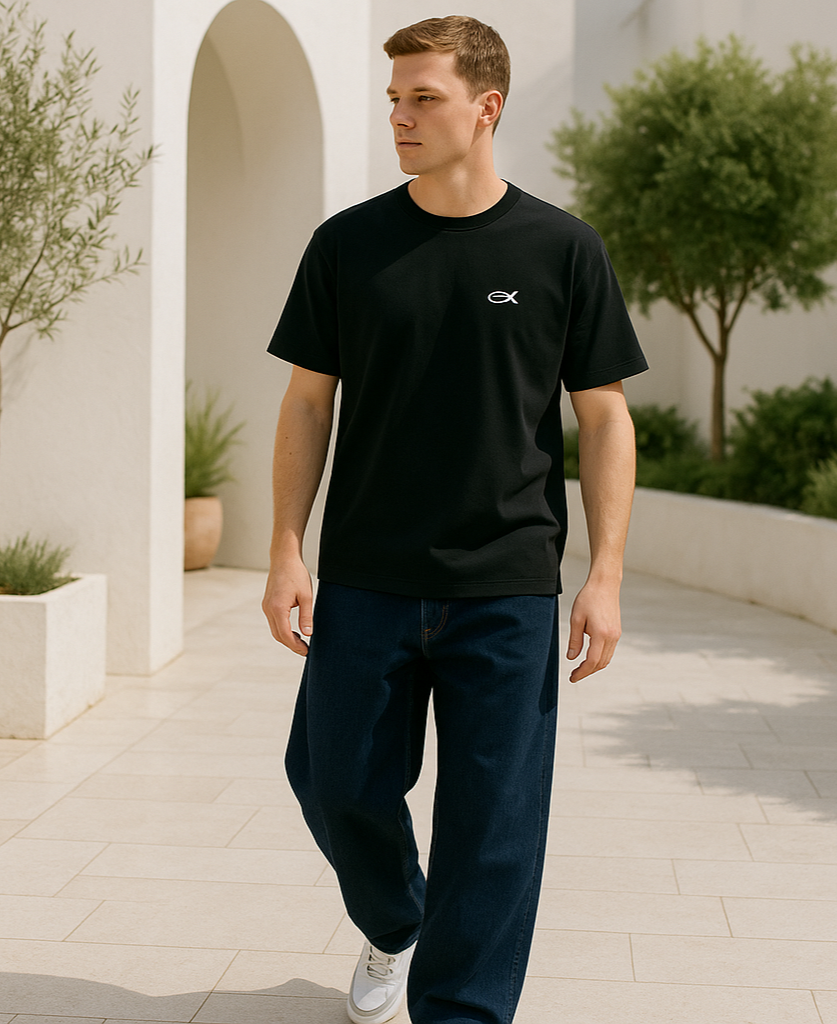 Mænds Baggy Jeans med Bred Ben Denim Komfortabel Pasform 2