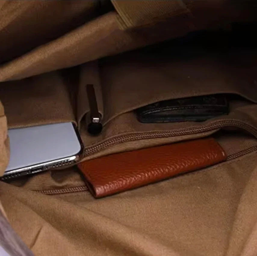 Mænds Campingrygsæk Vandtæt Vintage Stil 8