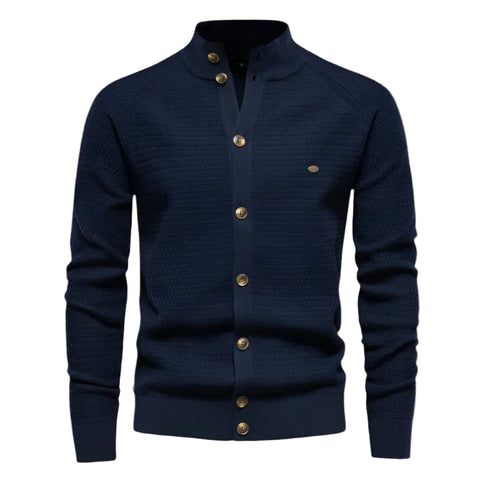 Mænds Cardigan Klassisk Design Knap-Front 0
