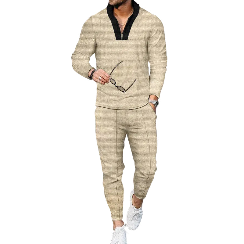 Mænds Casual Outfit med Lynlås 0