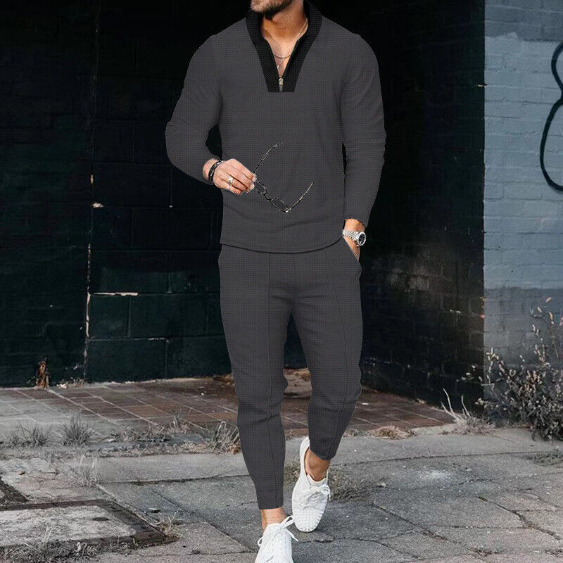 Mænds Casual Outfit med Lynlås 4