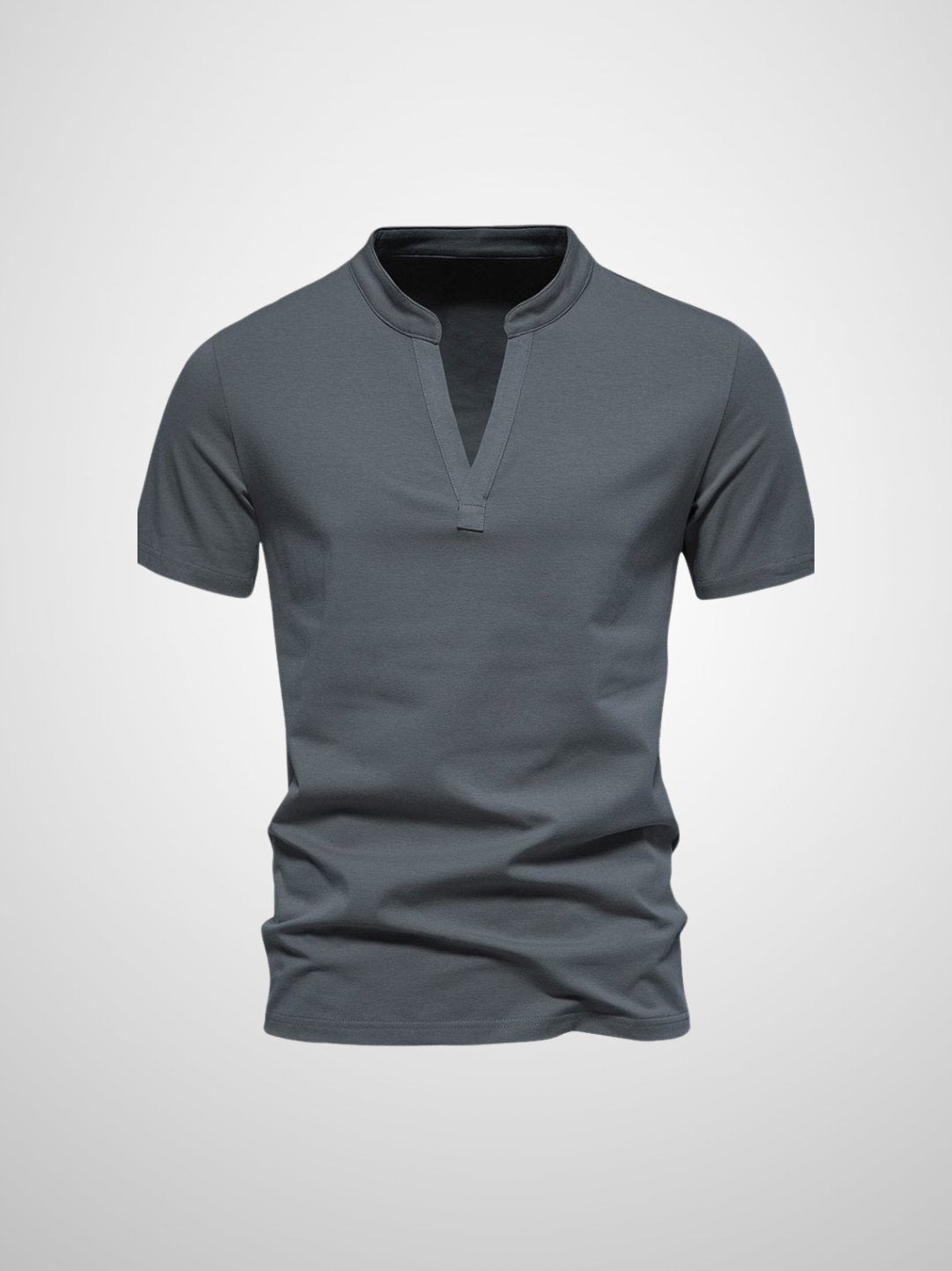Mænds Casual Polo Shirt med V-hals og Moderne Pasform 1