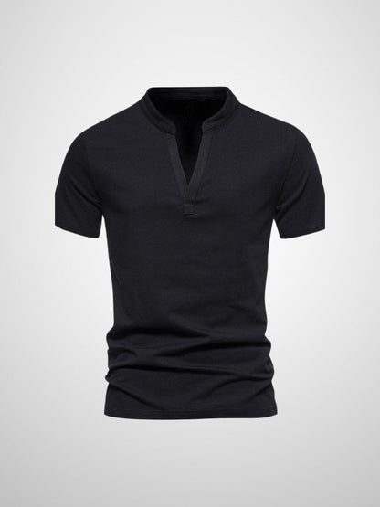 Mænds Casual Polo Shirt med V-hals og Moderne Pasform 4