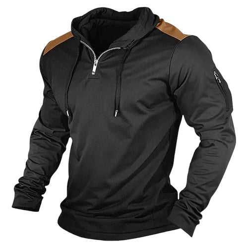 Mænds Casual Zip-Up Hættetrøje 0