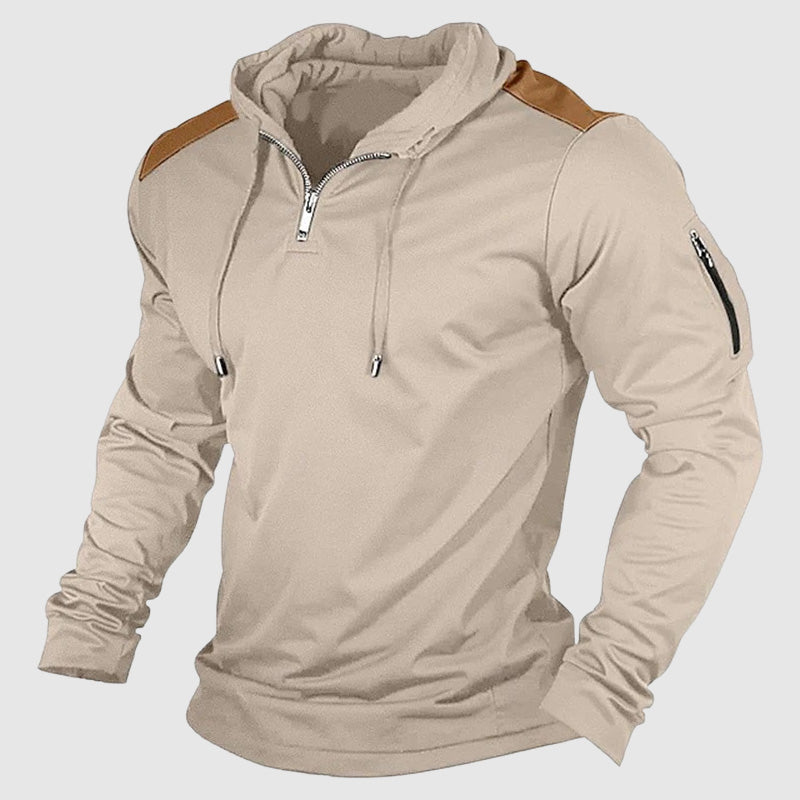 Mænds Casual Zip-Up Hættetrøje 1