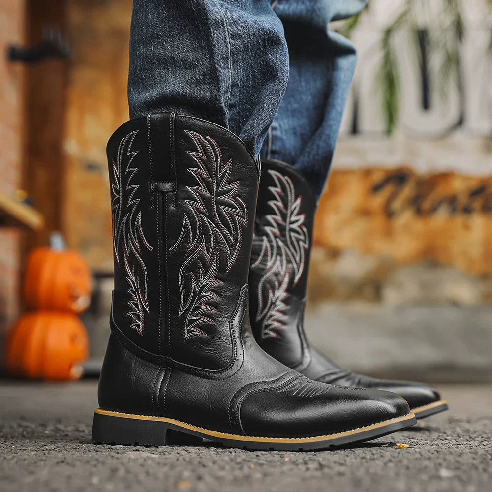 Mænds Cowboystøvler i Vestlig Stil 1