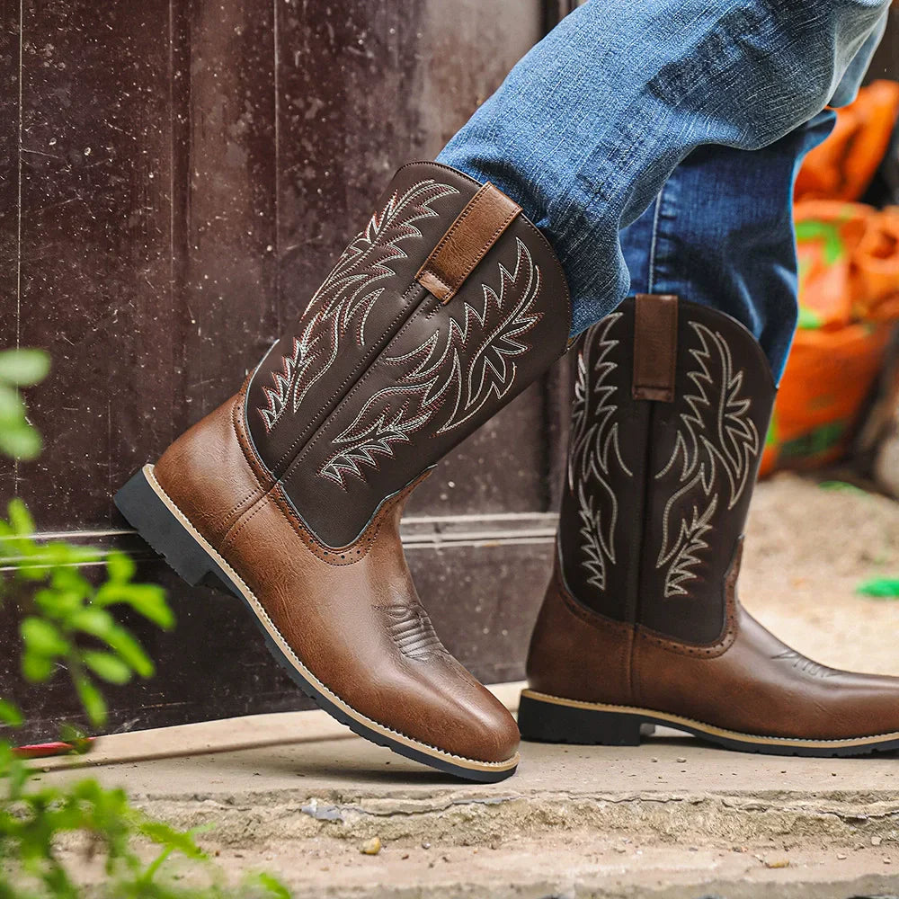 Mænds Cowboystøvler i Vestlig Stil 4