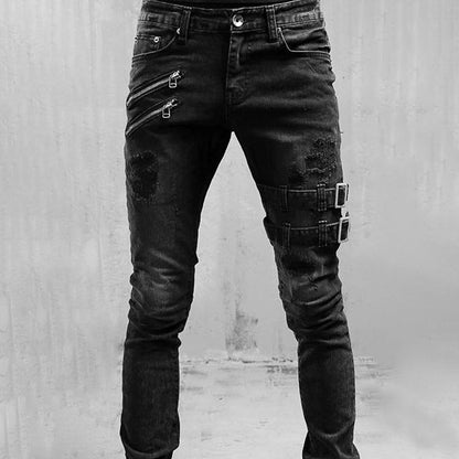 Mænds Denim Jeans med Slim Fit 1
