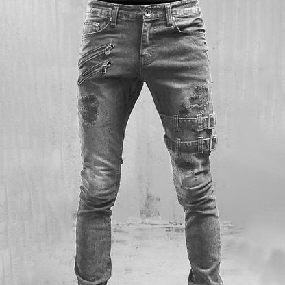 Mænds Denim Jeans med Slim Fit 2